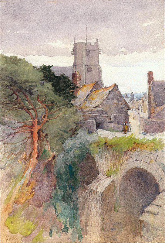 Corfe Village by Agnes J. Rudd